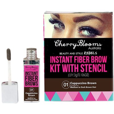 Cherry Blooms Instant Fiber Brow Kit - Cappuccino Brown 4 pc.